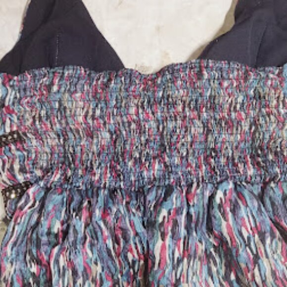 Baby doll empire waist halter dress with ruching skirt bottom - Picture 11 of 16